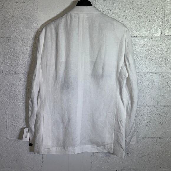 Tommy Hilfiger Men's Modern-Fit Flex Stretch Linen Suit Jacket White 44L $360 - Picture 3 of 8